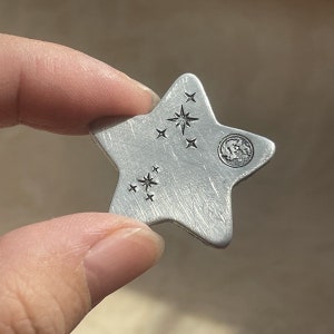 146 (sterren, metalen ontwerpstempel (sieradenstempels, gereedschap voor het maken van sieraden, leren stempel, metalen pons, knutselgereedschap)