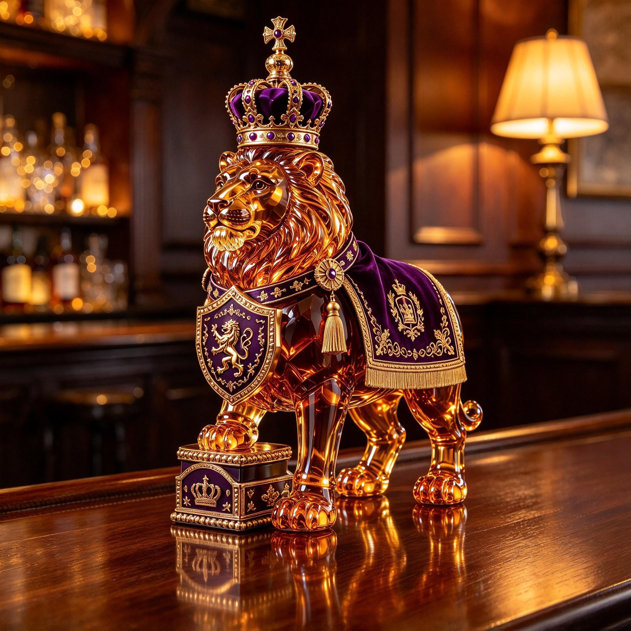 Lion Whiskey Bottle - Etsy