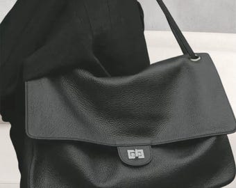 Soft Leather Shoulder Bags, Genuine Cow Leather Tote Bag, Slouchy Style Leather Handbags, Genuine Leather Shoulder Bag