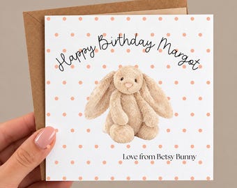 Biglietto d'auguri personalizzato / Biglietto d'auguri su misura per bambini / Auguri di compleanno dal loro giocattolo preferito / Regalo di compleanno per bambini