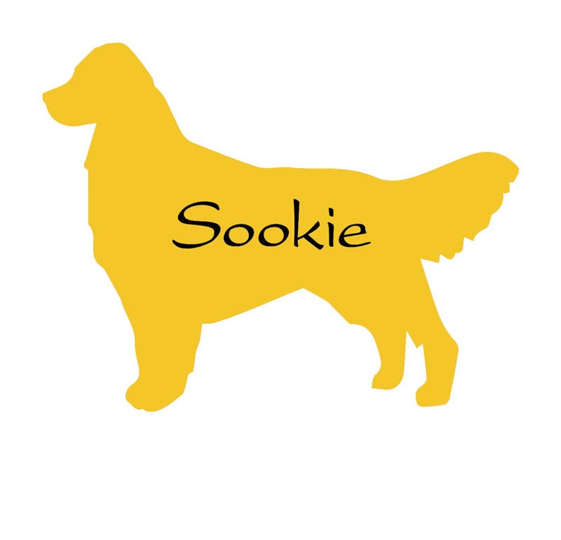 Golden Retriever Dog Car Vinyl Decal Personalized Wall Sticker Etsy