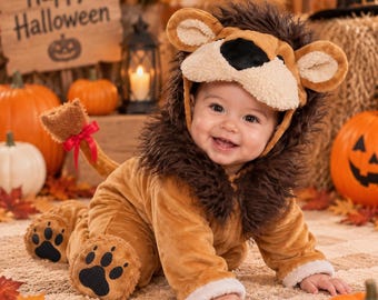 Baby Lion Costume, Lion Halloween Costume, Baby Halloween Costume, Lion Onesie, Animal Costume, Toddler Costume
