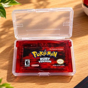 Pokemon Ruby Version Game Boy Advance Cartridge with Case, GBA Pokemon Game, Retro Nintendo Game