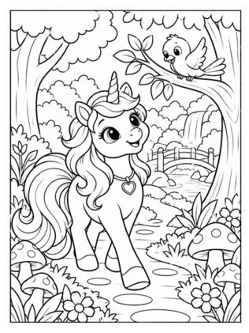 Buy Unicorn Coloring Book For Kids 50 Printable Pages Magical 