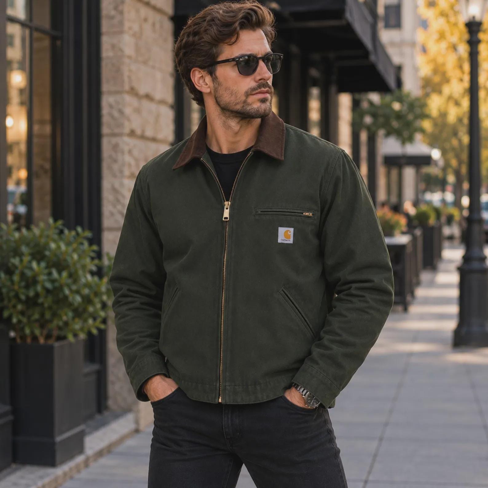 Carhartt Detroit Jacket Green - Etsy