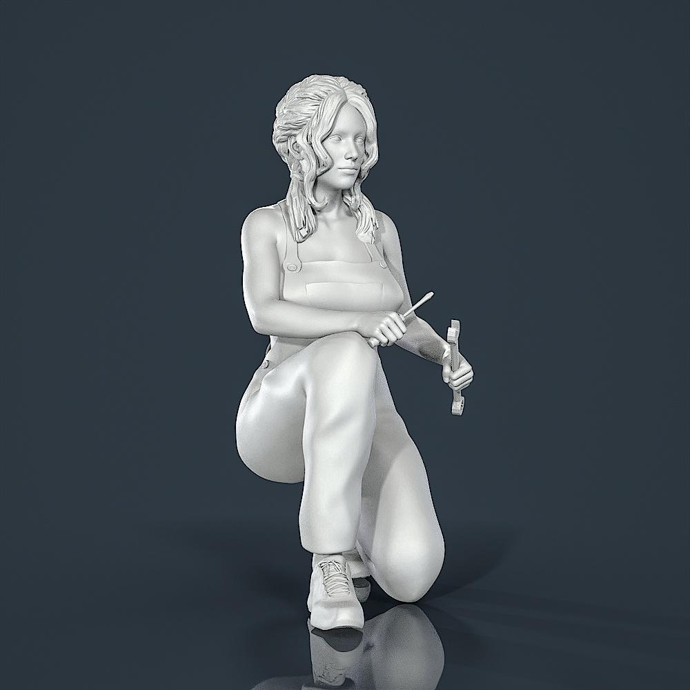 Female Mechanic Miniature - Etsy