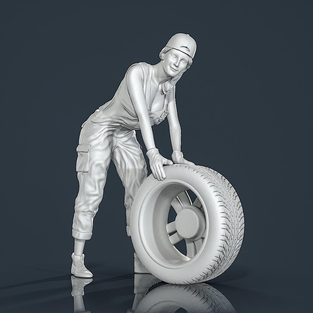 Female Mechanic Figure - Etsy