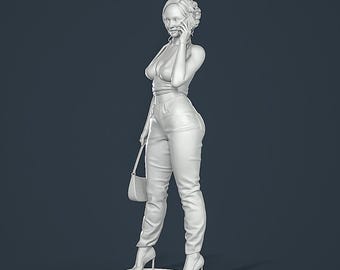 Figura personalizzabile non dipinta dipinta da collezione in resina Donna Ragazza Femminile (1/18 1/24 1/32 1/43... altre scale)