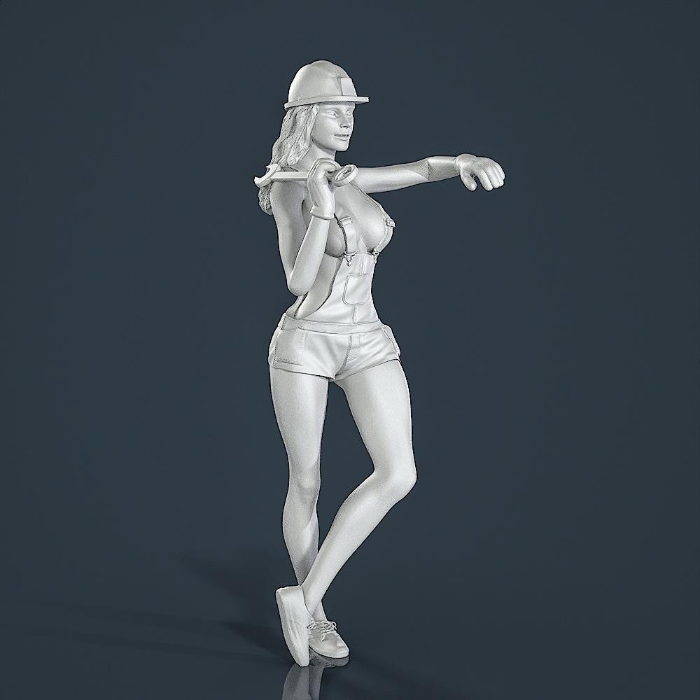 Female Mechanic Figure - Etsy