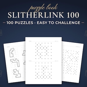 Slitherlink 100, 100 puzzles · easy to challenge. Real pages from the PDF you download.