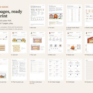 The Pumpkin Fair Mix-Up: Printable Halloween Escape Room for Kids 6 to 10, 7 Linked Puzzles, Party Game PDF