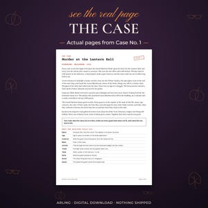 The case. Actual pages from Case No. 1.
