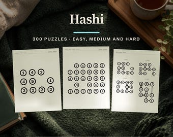 Kindle Scribe Hashi Puzzle Book, 300 Grids with Solutions, E-ink PDF