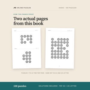 Two real pages from this product, with the page layout described accurately