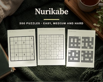 Kindle Scribe Nurikabe Puzzle Book, 300 Grids with Solutions, E-ink PDF