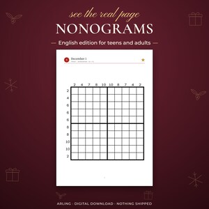 Nonograms. English edition for teens and adults.
