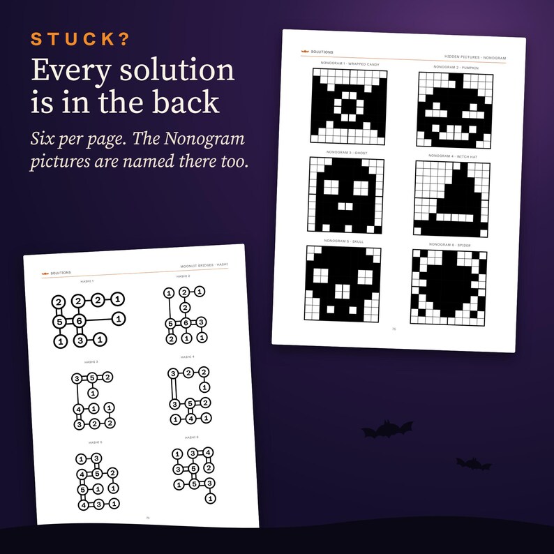 Halloween Logic Puzzle Book for Adults: 80 Printable Puzzles with Solutions