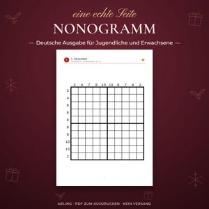 Nonogramm. Deutsche Ausgabe für Jugendliche und Erwachsene.