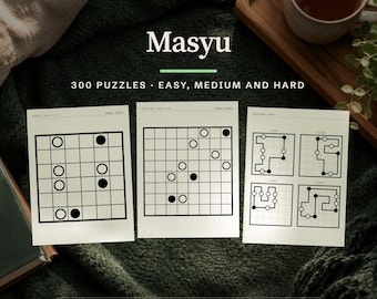 Kindle Scribe Masyu Puzzle Book, 300 Grids with Solutions, E-ink PDF