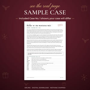 Sample case. Included Case No. 1 shown; your case will differ.