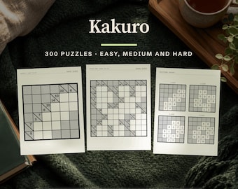 Kindle Scribe Kakuro Puzzle Book, 300 Grids with Solutions, E-ink PDF