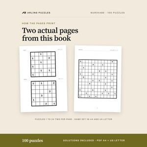 Two real pages from this product, with the page layout described accurately