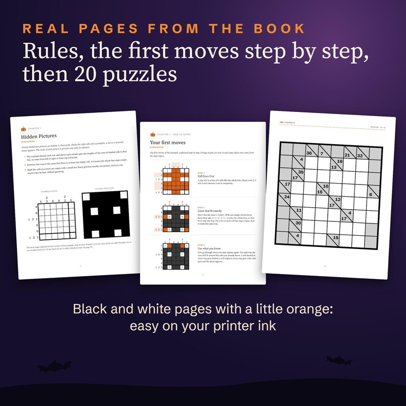Halloween Logic Puzzle Book for Adults: 80 Printable Puzzles with Solutions