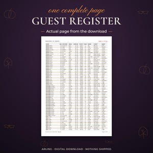 Guest register. Actual page from the download.