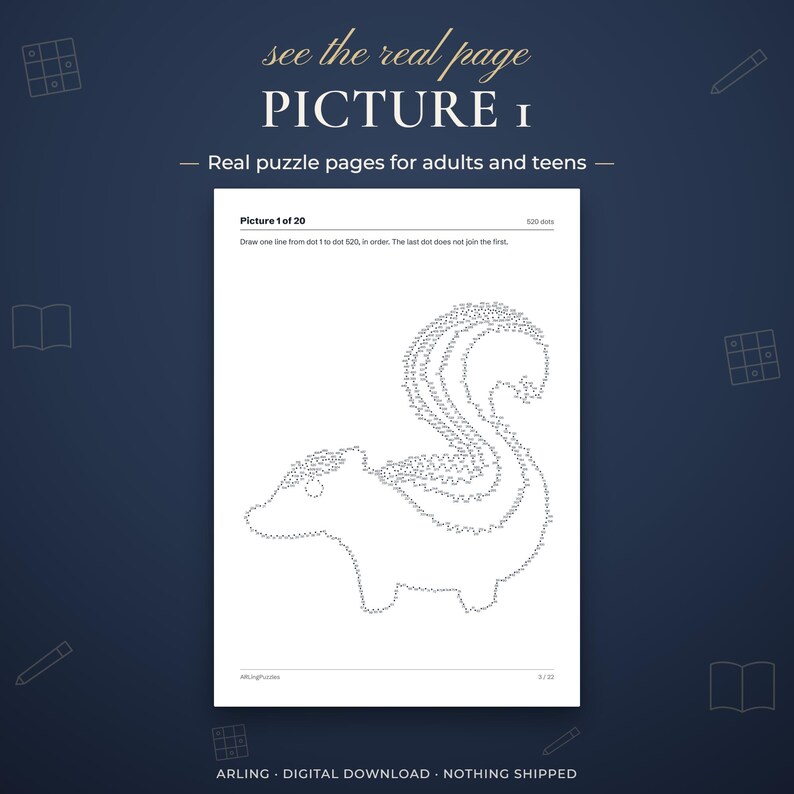 Picture 1. Real puzzle pages for adults and teens.