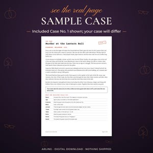 Sample case. Included Case No. 1 shown; your case will differ.