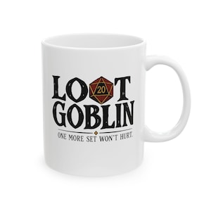 Loot Goblin Dice Hoarder Mug, Funny TTRPG Ceramic Coffee Cup for Game Night Gifts image 7