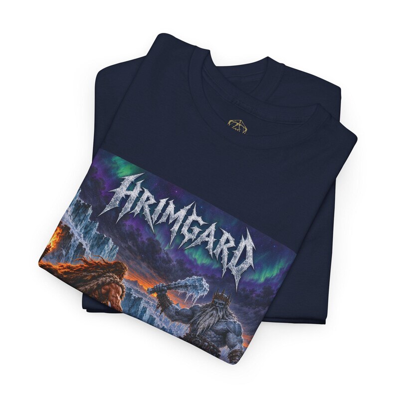 Barbarian Shirt, Frost Giant Heavy Metal Album Cover Art, Vintage Dark Fantasy Graphic Tee image 8
