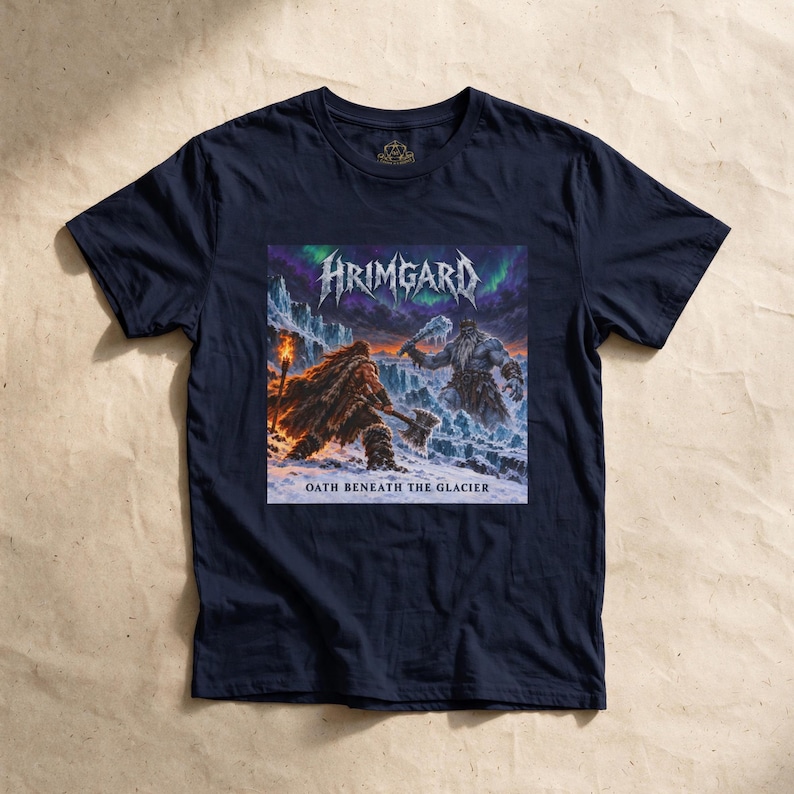 Barbarian Shirt, Frost Giant Heavy Metal Album Cover Art, Vintage Dark Fantasy Graphic Tee image 1