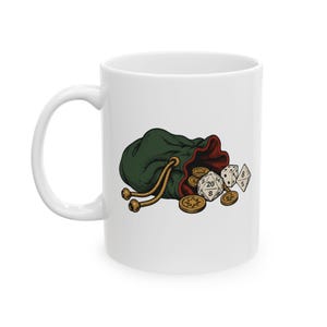 Loot Goblin Dice Hoarder Mug, Funny TTRPG Ceramic Coffee Cup for Game Night Gifts image 9