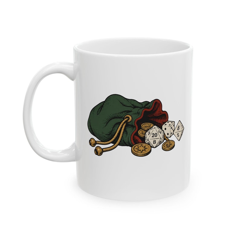 Loot Goblin Dice Hoarder Mug, Funny TTRPG Ceramic Coffee Cup for Game Night Gifts image 9