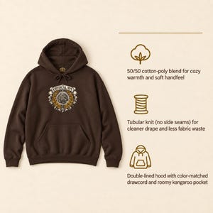 TTRPG Hoodie – Vintage Graverad Critical Hit D20 Gamer Hoodie (RPG-present) bild 4