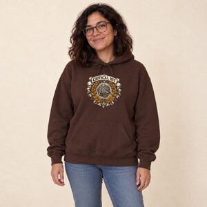 TTRPG Hoodie – Vintage Graverad Critical Hit D20 Gamer Hoodie (RPG-present) bild 3