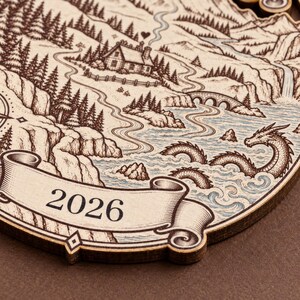 New Home Ornament 2026, Personalized Fantasy Map, Housewarming Gift for Couples image 4