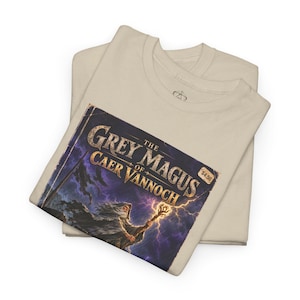 Wizard Fantasy Novel Cover Tee, Retro Paperback Art, Sword and Sorcery Gamer Gift image 8