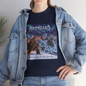 Barbarian Shirt, Frost Giant Heavy Metal Album Cover Art, Vintage Dark Fantasy Graphic Tee image 7