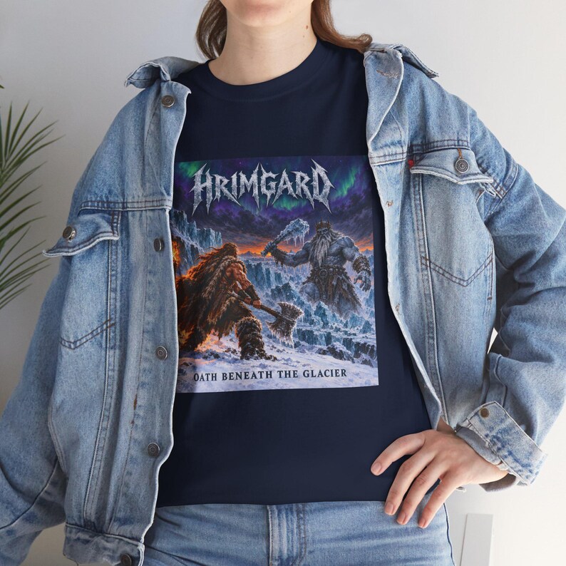 Barbarian Shirt, Frost Giant Heavy Metal Album Cover Art, Vintage Dark Fantasy Graphic Tee image 7