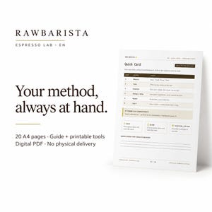 Espresso Dial-In Guide and Printable Coffee Journal, A4 PDF Workbook, Espresso Lab image 6