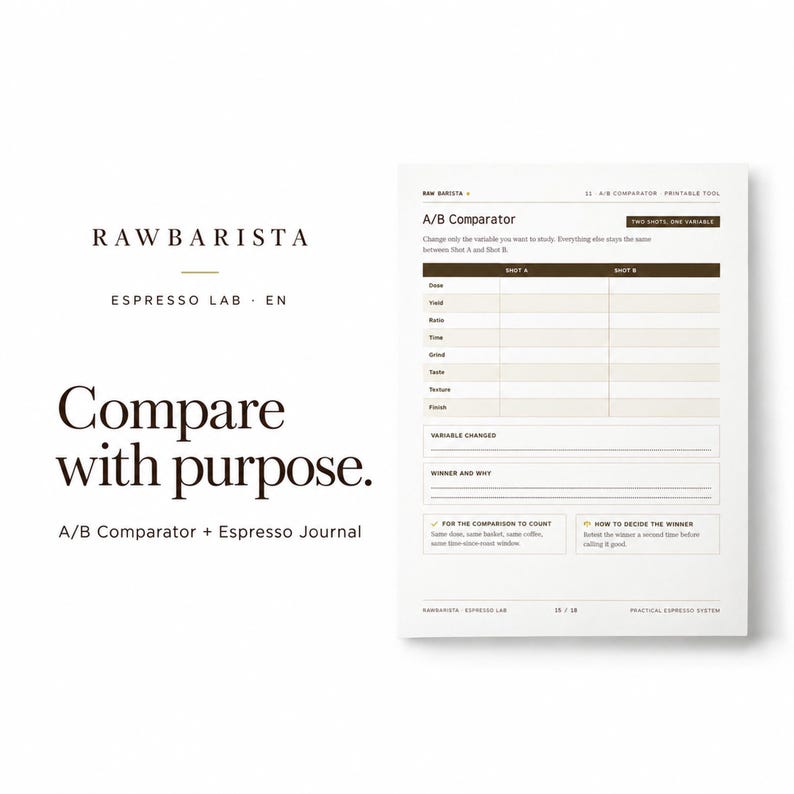 Espresso Dial-In Guide and Printable Coffee Journal, A4 PDF Workbook, Espresso Lab image 5