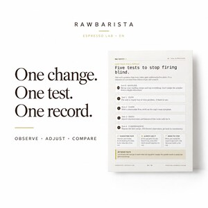 Espresso Dial-In Guide and Printable Coffee Journal, A4 PDF Workbook, Espresso Lab image 2