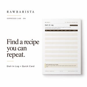 Espresso Dial-In Guide and Printable Coffee Journal, A4 PDF Workbook, Espresso Lab image 4