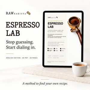 Espresso Dial-In Guide and Printable Coffee Journal, A4 PDF Workbook, Espresso Lab image 1