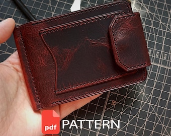 Patroon voor een grote leren portemonnee met geldclip – DIY-sjabloon (PDF-download)
