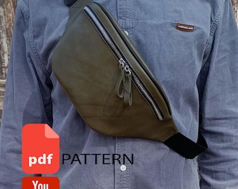 Patroon voor een leren schoudertas – PDF-patroon + videotutorial (steekafstand 4 mm)
