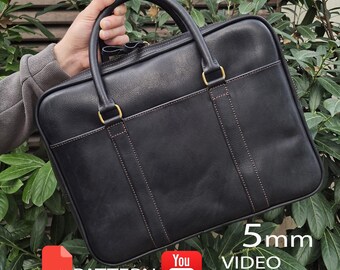 Patroon voor een leren aktetas voor heren, geschikt voor MacBook 16 Pro (PDF-download) 5 mm
