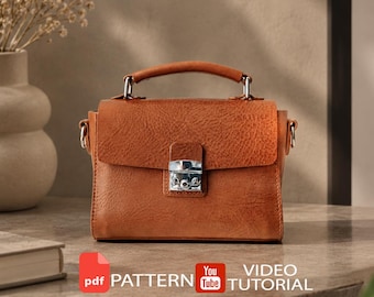 Patroon voor een kleine leren damestas – klassiek crossbody-model (PDF + videotutorial)